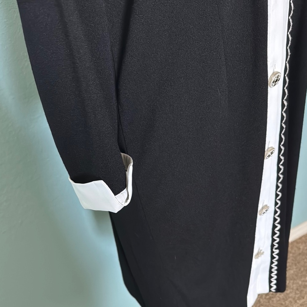 Ming Wang Black and White Midi Dress - Picture 5 of 5